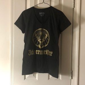 Gold and black vneck